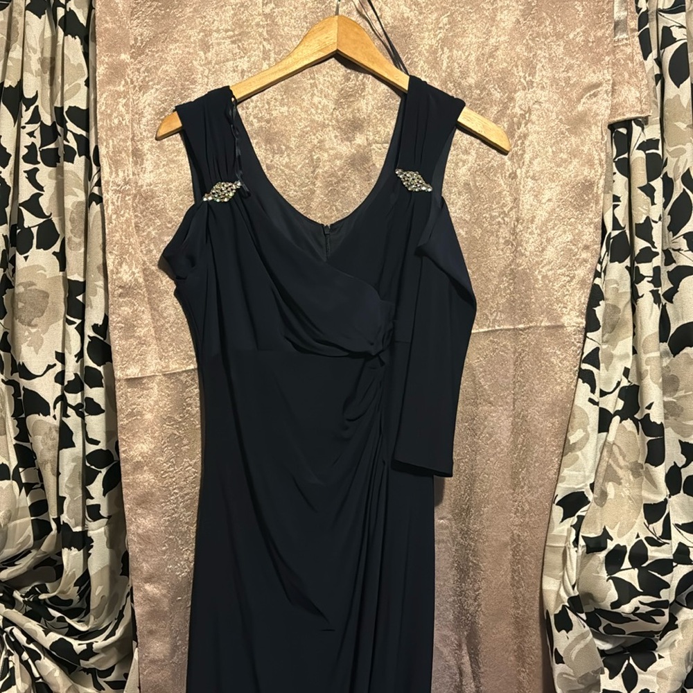 Navy blue evening dress